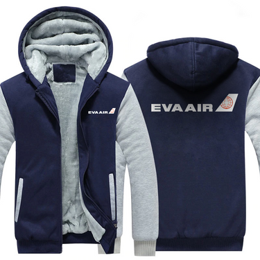 EVAAIR AIRLINES JACKETS FLEECE SWEATSHIRT